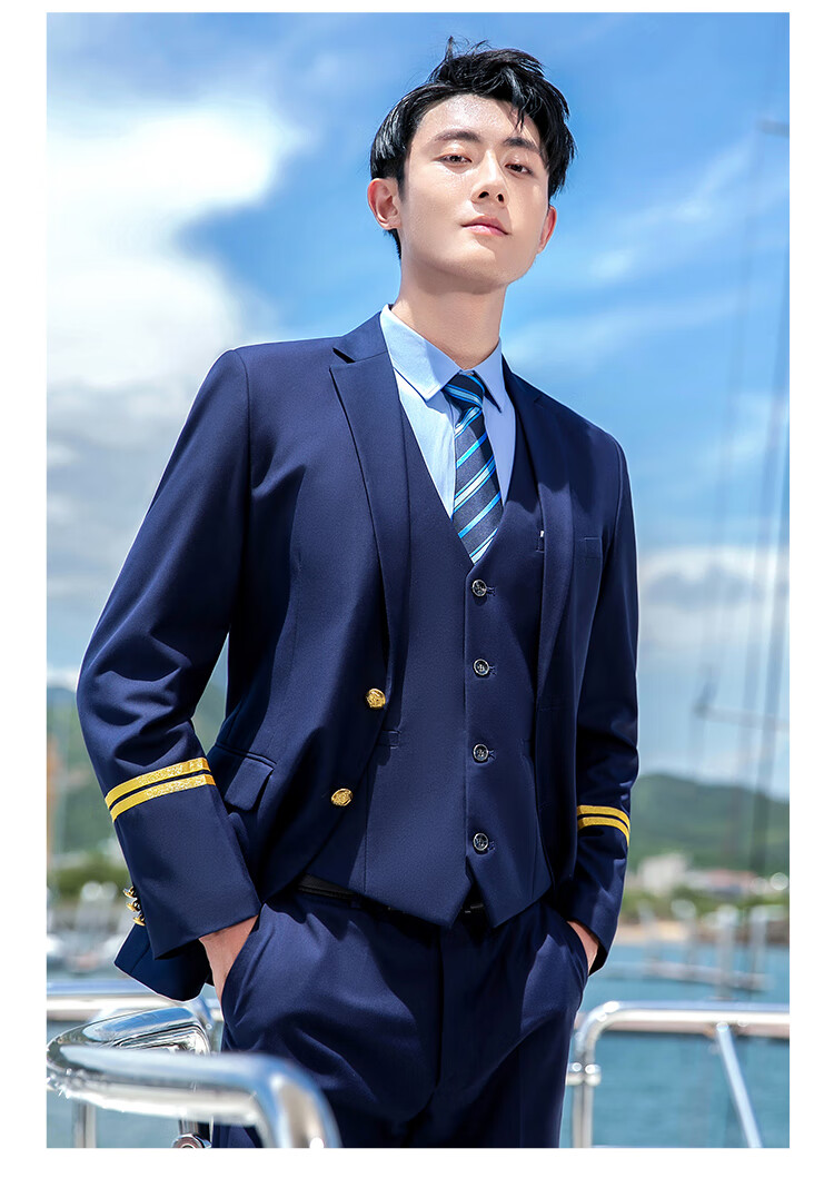 可开票铁路制服男冬装新款列车员套装物业保安工作服两粒扣高铁乘务员