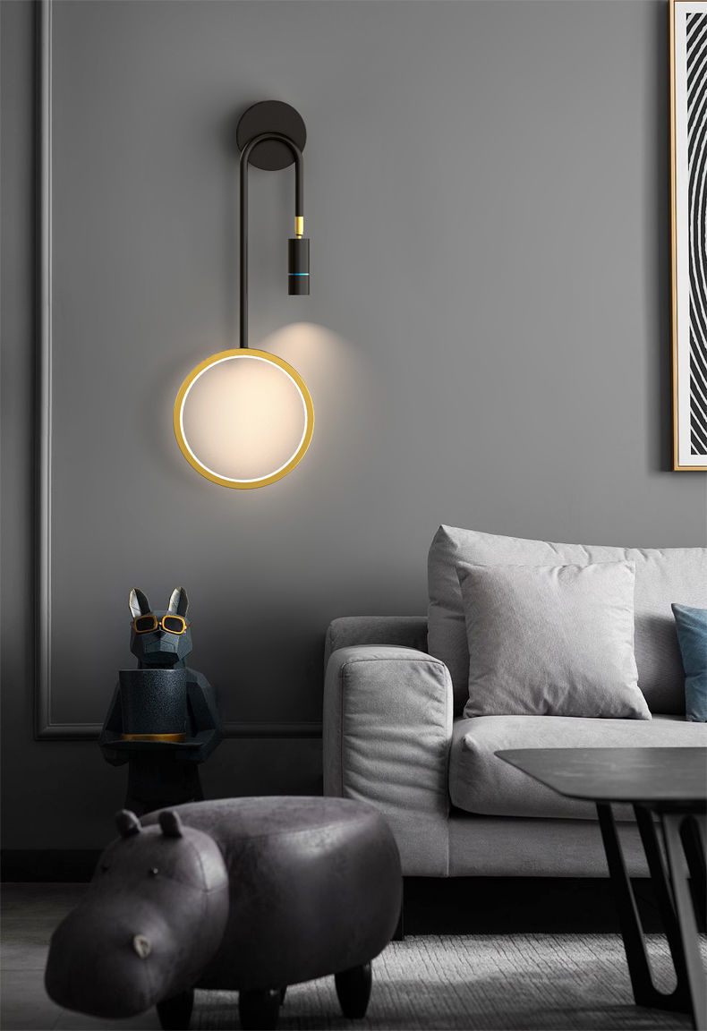 床头壁灯卧室床头灯现代简约北欧创意个性轻奢背景墙过道网红壁灯b款