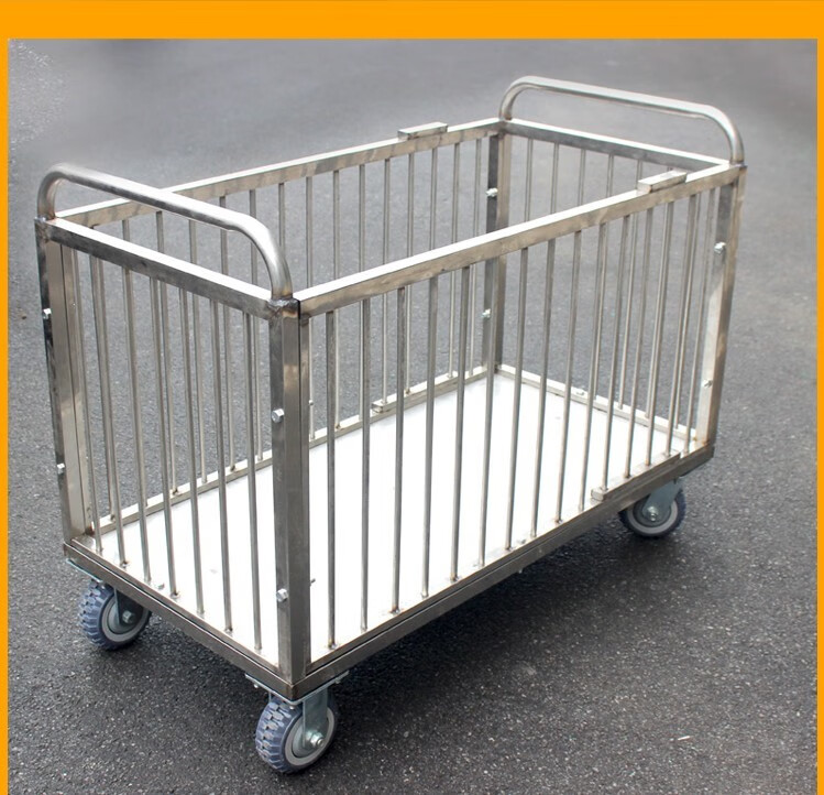 猪笼 小猪转运车仔猪转群笼手推式运输笼子车猪场设备卖称猪笼 热镀锌