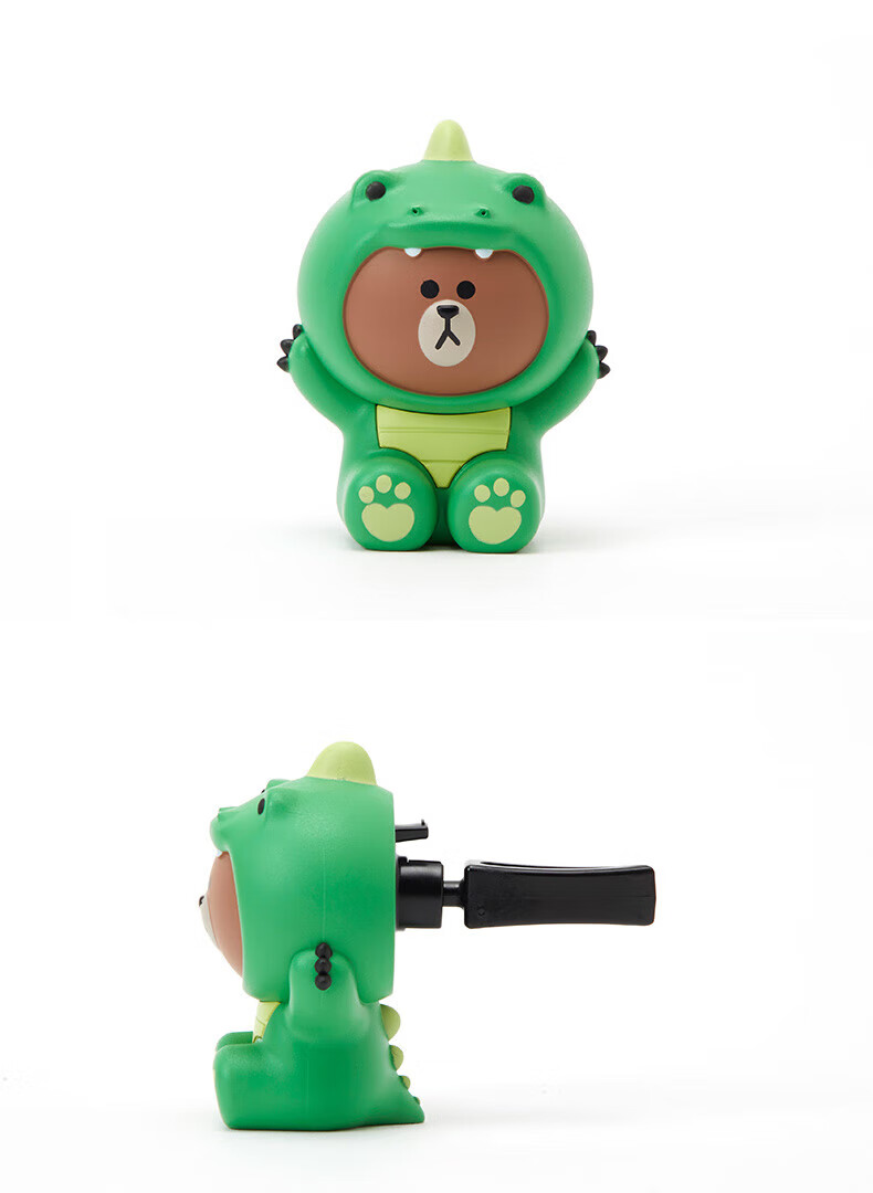 line friends布朗熊汽车内饰品摆件出风口香薰淡可爱 恐龙布朗熊【青