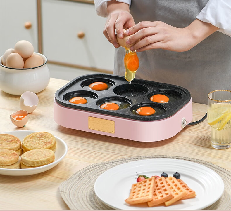 蛋堡机煎蛋平底小六孔模具煎蛋汉堡机不粘煎饼锅蛋饺奥然家用不粘麦饭