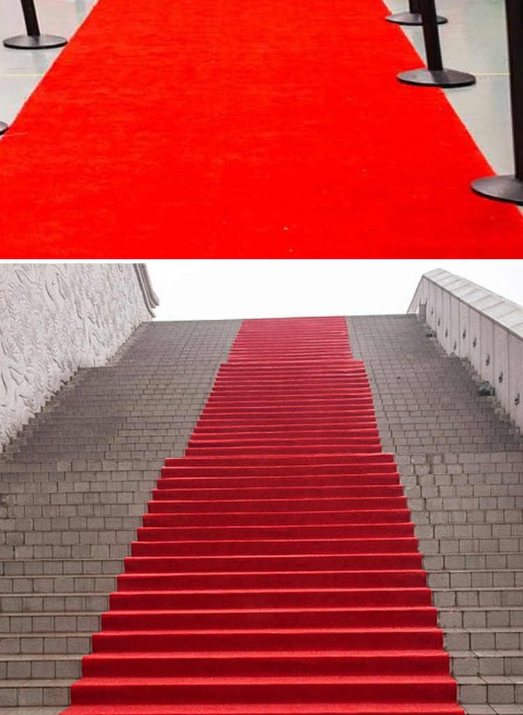 加厚红地毯开业店铺门口满铺舞台长期使用楼梯防滑迎宾大面积结婚红色