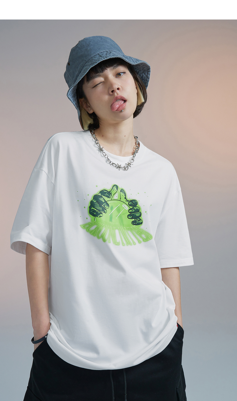 ecko犀牛短袖t恤男2021夏季潮牌新品et外星人夜光印花情侣休闲上衣