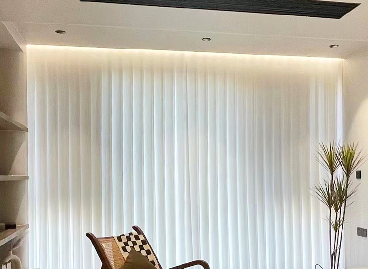 2022新款电动窗帘梦幻帘网红垂直竖百叶窗帘客厅卧室阳台遮光哈纳斯帘