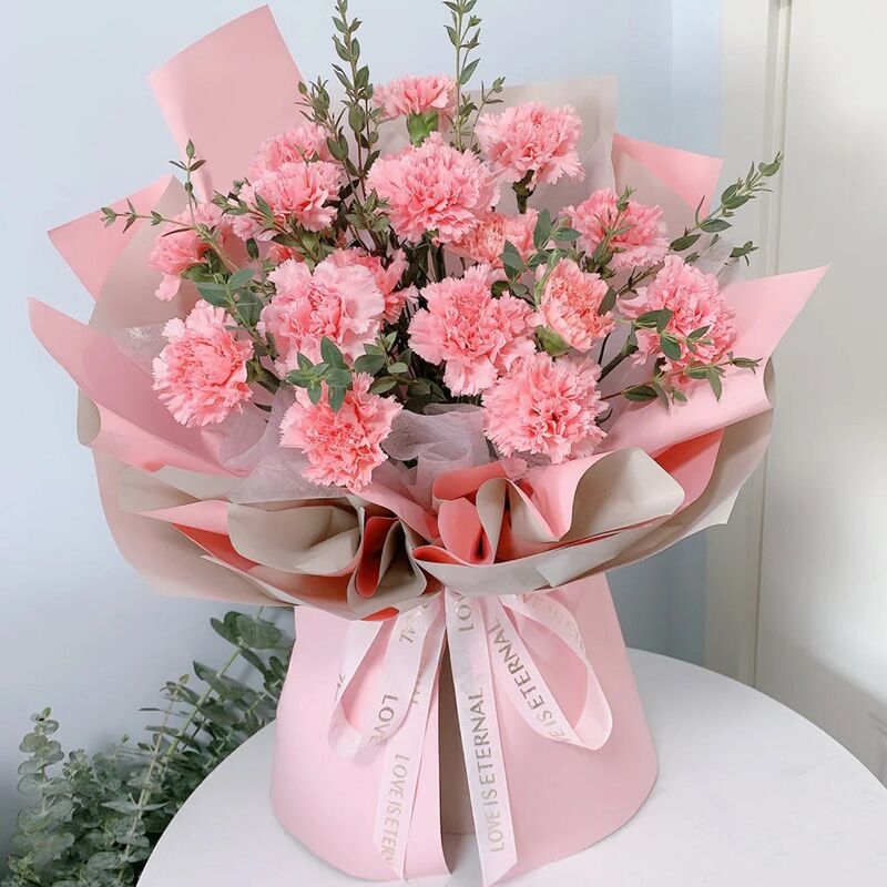 七夕恋康乃馨混搭香水百合花束衢州鲜花速递同城衢江常山龙游生日送花