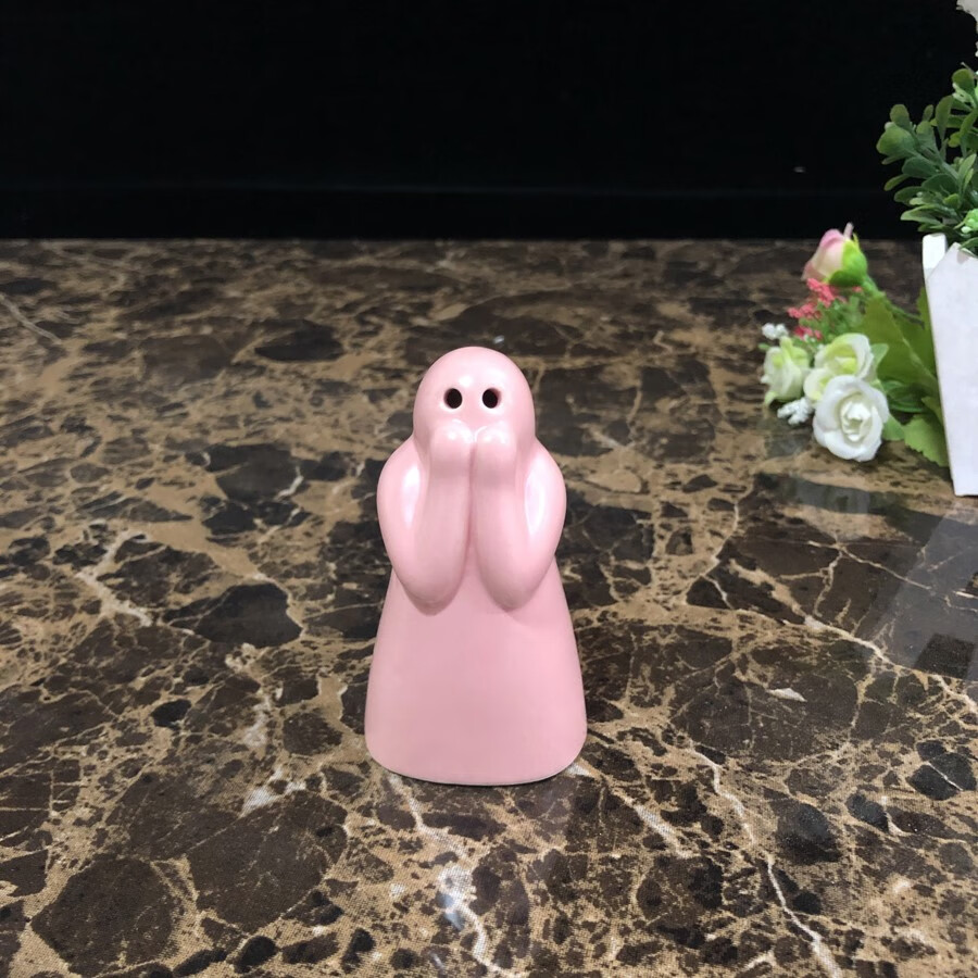 摆件壁咚陶瓷味具拥抱迷你情侣礼物小玩偶礼盒 温暖抱抱小人(黑白简易