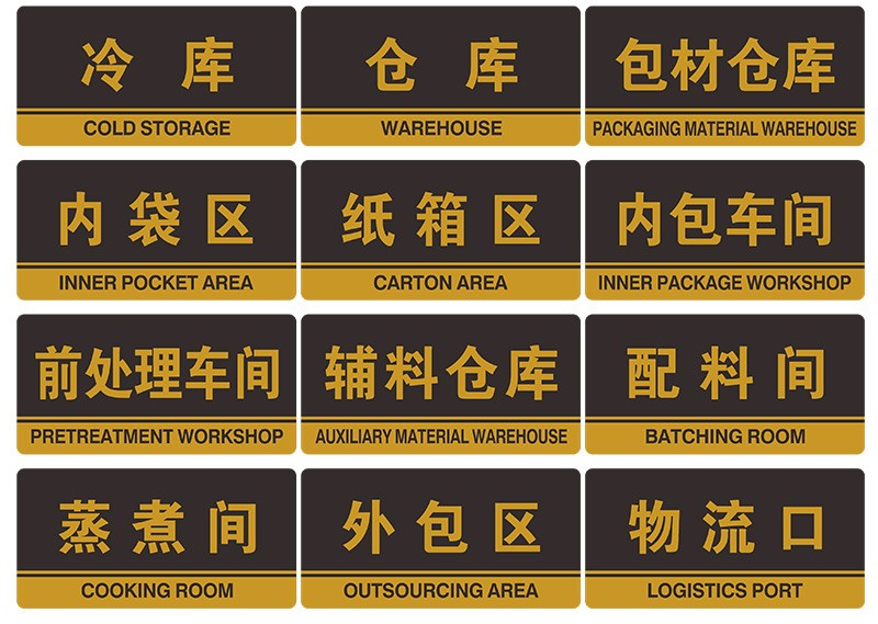 1111定製定做工廠車間區域標識牌倉庫分區驗廠劃分亞克力門牌掛牌辦公