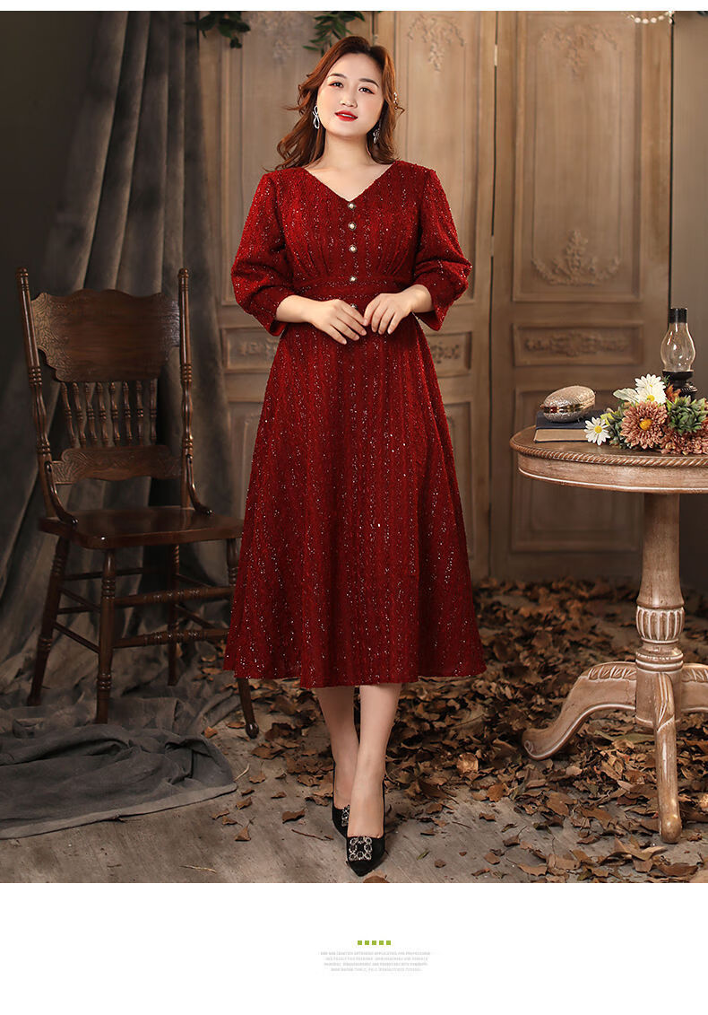 胖妹妹大码新娘结婚服敬酒女秋季胖mm订婚回门显瘦喜妈妈婚礼宴礼服勤