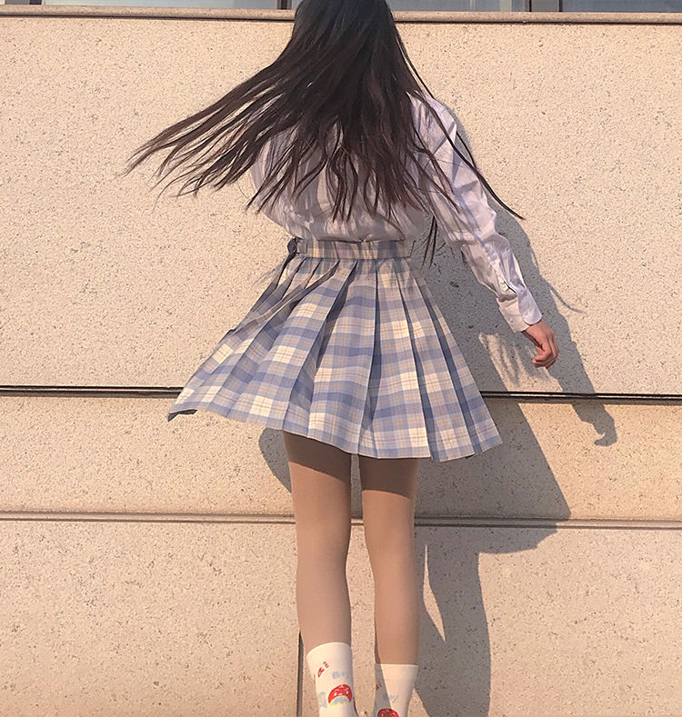 helai 2022冰淇淋正版jk格裙高腰日系正统jk制服半身格纹短裙软妹