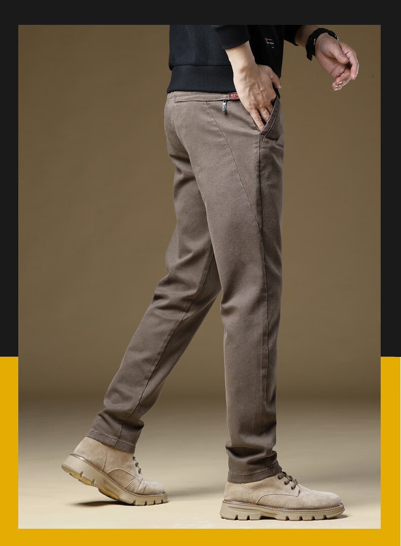 cartelo 卡帝乐鳄鱼高端品牌男装磨毛舒适百搭男士微弹休闲裤男易穿搭