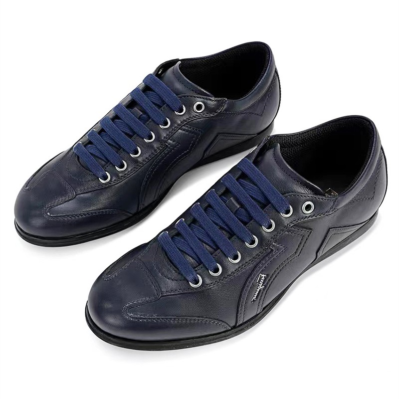 ferragamo菲拉格慕 奢侈品男鞋 男士纯色经典商务系带休闲鞋 0523722