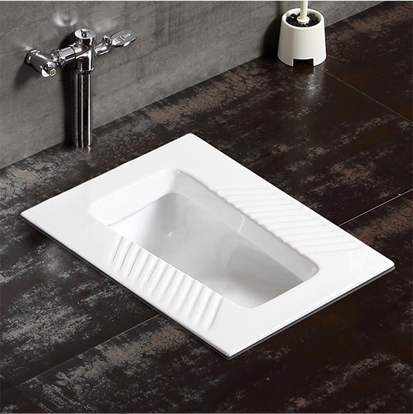 惠·达蹲便器水箱 套装公共厕所陶瓷防臭蹲厕家用带挡板节水静音蹲坑