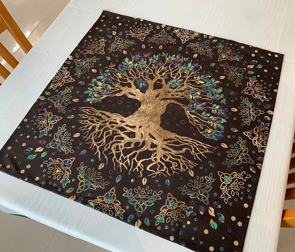 塔罗牌桌布生命之树小桌布凯尔特结推牌顺生命树凯尔特6565cm