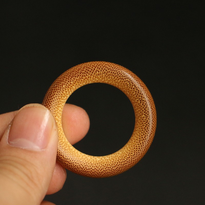 森洲加粗加厚精品天然老玉竹指环文玩把件竹圈环鸟笼绣眼挂圈竹制竹环
