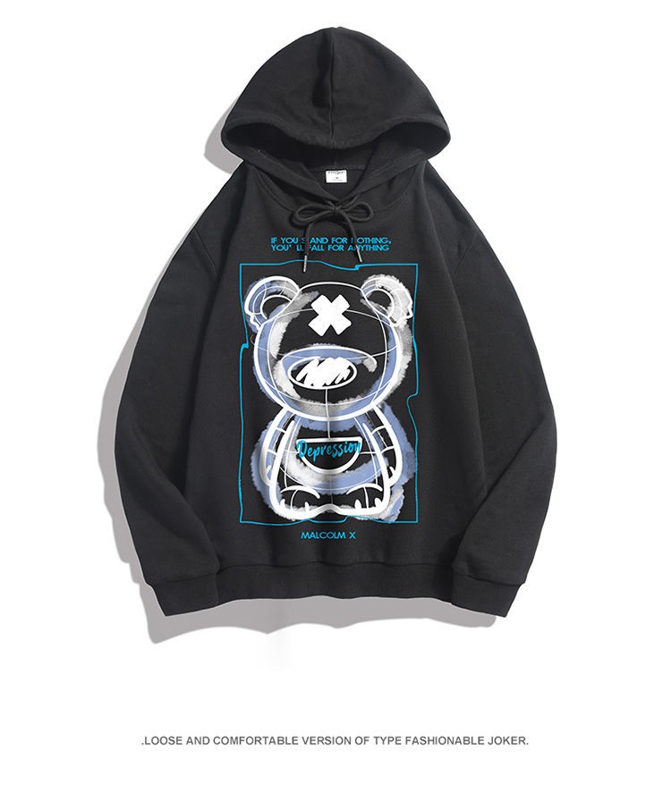 连帽卫衣】男士连帽卫衣秋冬款2021新款潮牌百搭简约宽松男装秋装衣服