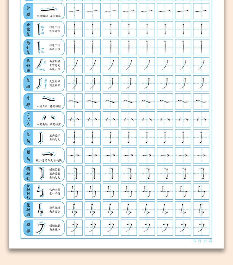 纸上耕耘点阵控笔训练小学生练字帖初学者成人书法纸偏旁二5本