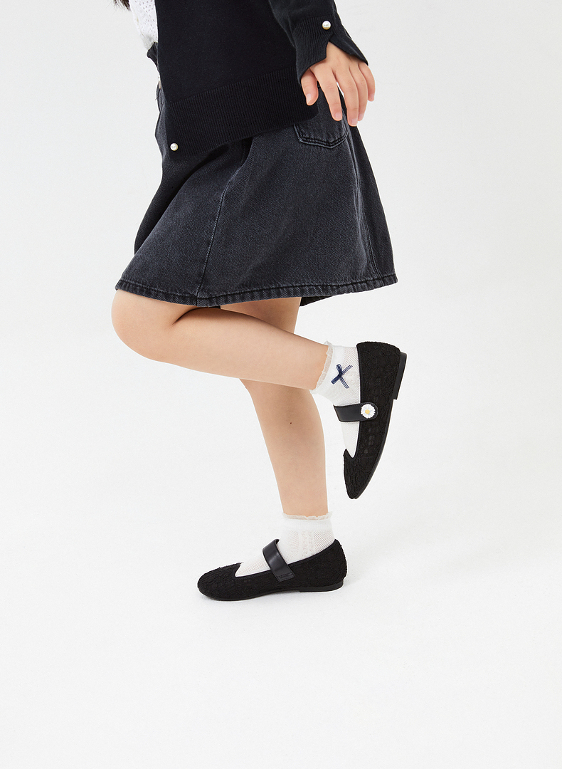 11折扣】charles&keith2021秋冬ck9-70900035花朵装饰儿童玛丽珍鞋