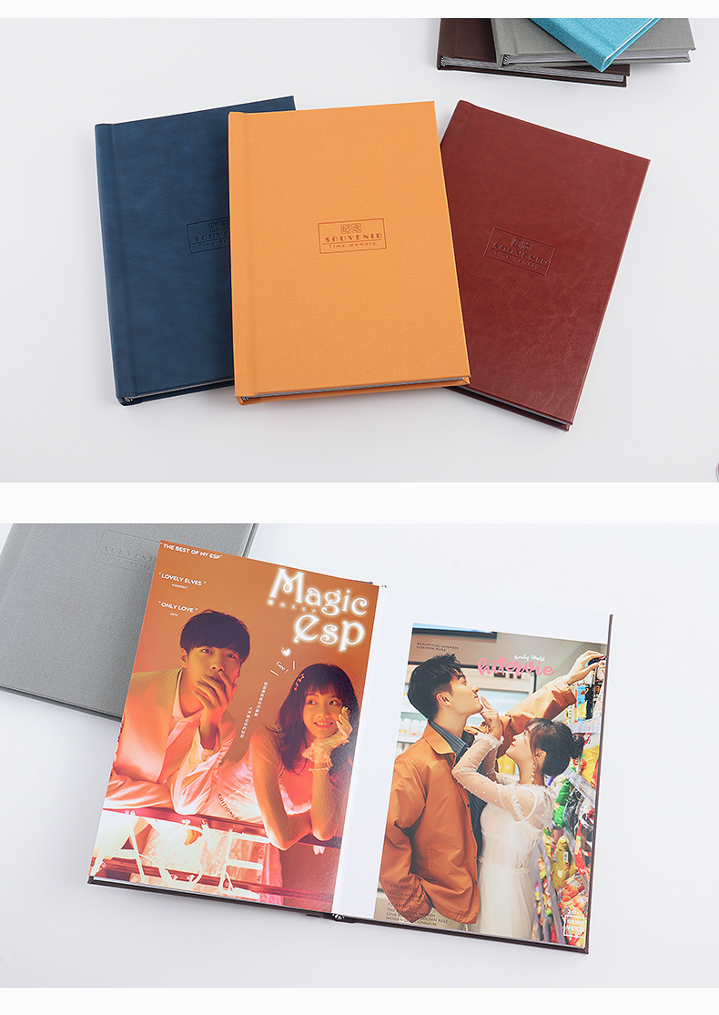 相册本纪念册皮质影集手机打印冲印冲洗做领导照片书超清制作 15寸麻