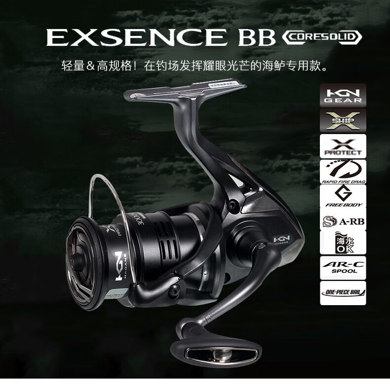20款shimano禧玛诺exsencebb海鲈海水路亚纺车轮大鱼远投金属轮4000