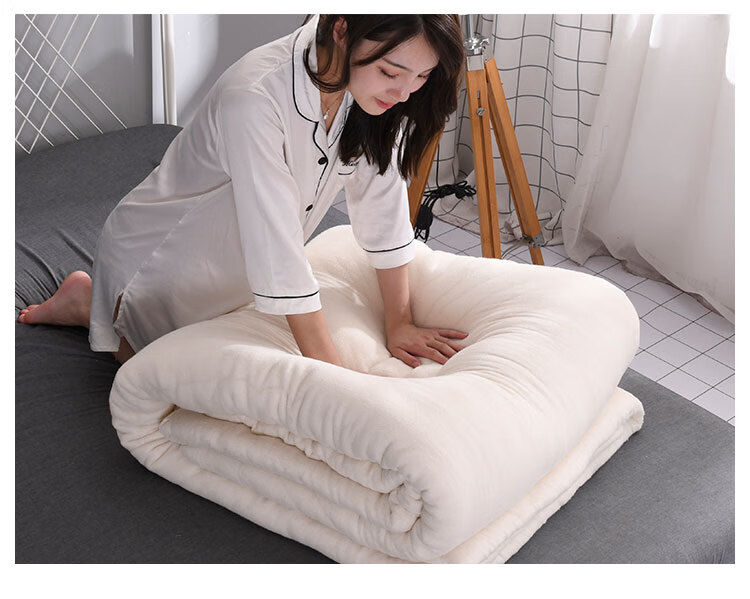 雅鹿·自由自在家纺新疆棉花褥子床垫棉絮垫被双人家用定做单人学生