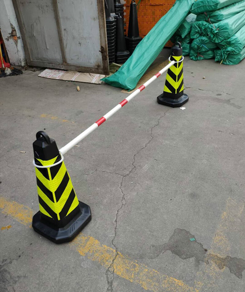 便携式警示柱禁止停车路锥伸缩连接杆交通安全反光隔离杆pvc橡胶圆锥
