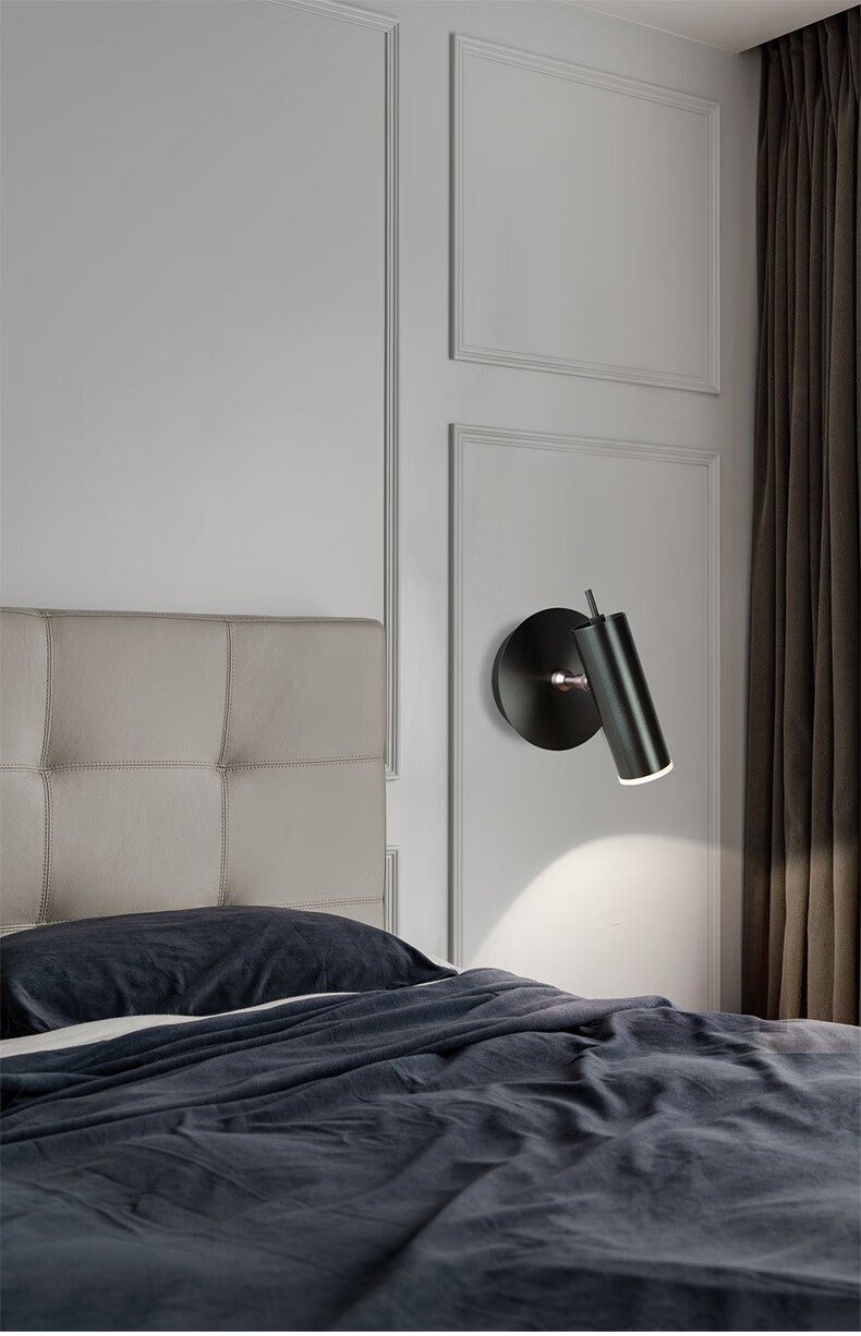 新特丽现代简约壁灯卧室床头阅读灯可调光斑角度追光者1312746w