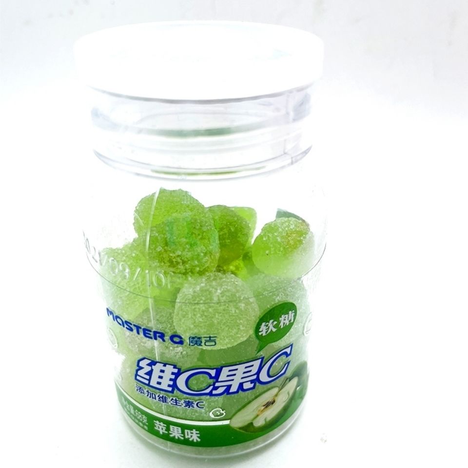 魔吉维c果c软糖 酷滋儿童孩子童年果汁水果味qq糖休闲办公零食 68克魔