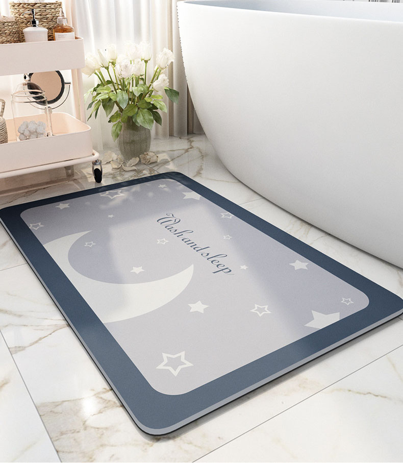 软硅藻泥地垫浴室防滑垫厕所吸水垫淋浴房卫生间门口防水脚垫速干鎏