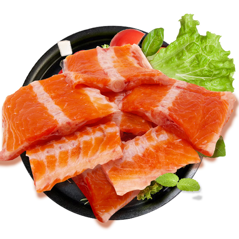 【顺丰空运】混元兽 新鲜现切法罗群岛进口三文鱼排500g 已过核酸