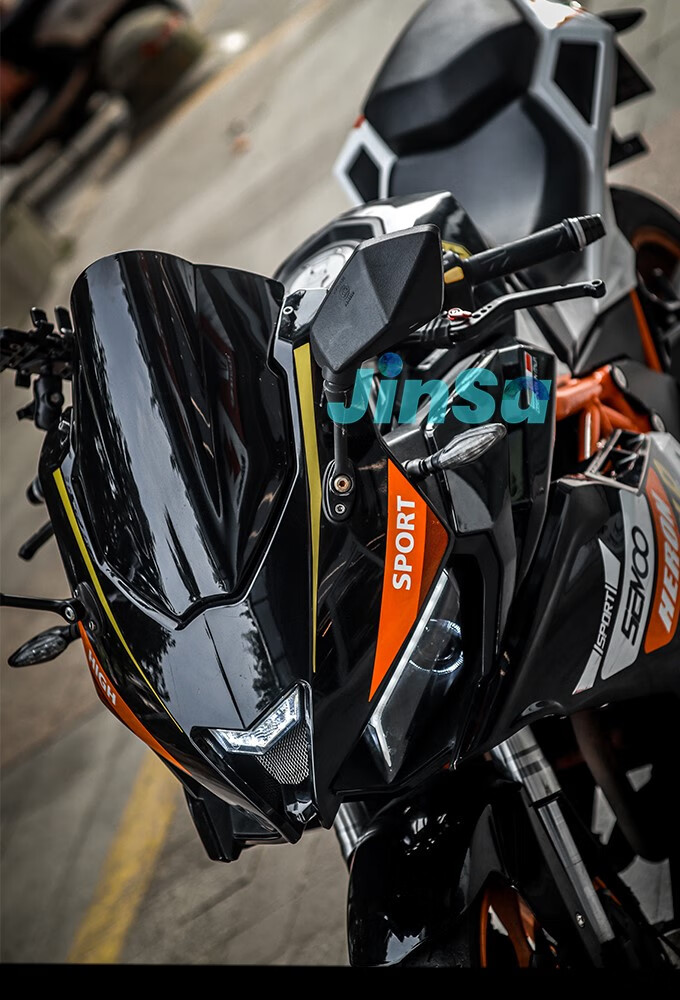 适用台荣gp1-250r/400r 风挡改装件竞技黑色爆改加高前挡风配件摩托车