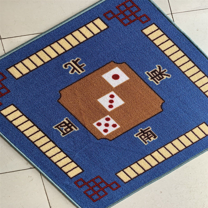 棋牌室手搓麻将垫pvc桌布防滑消音麻将桌垫家用不起褶皱桌垫绿8080