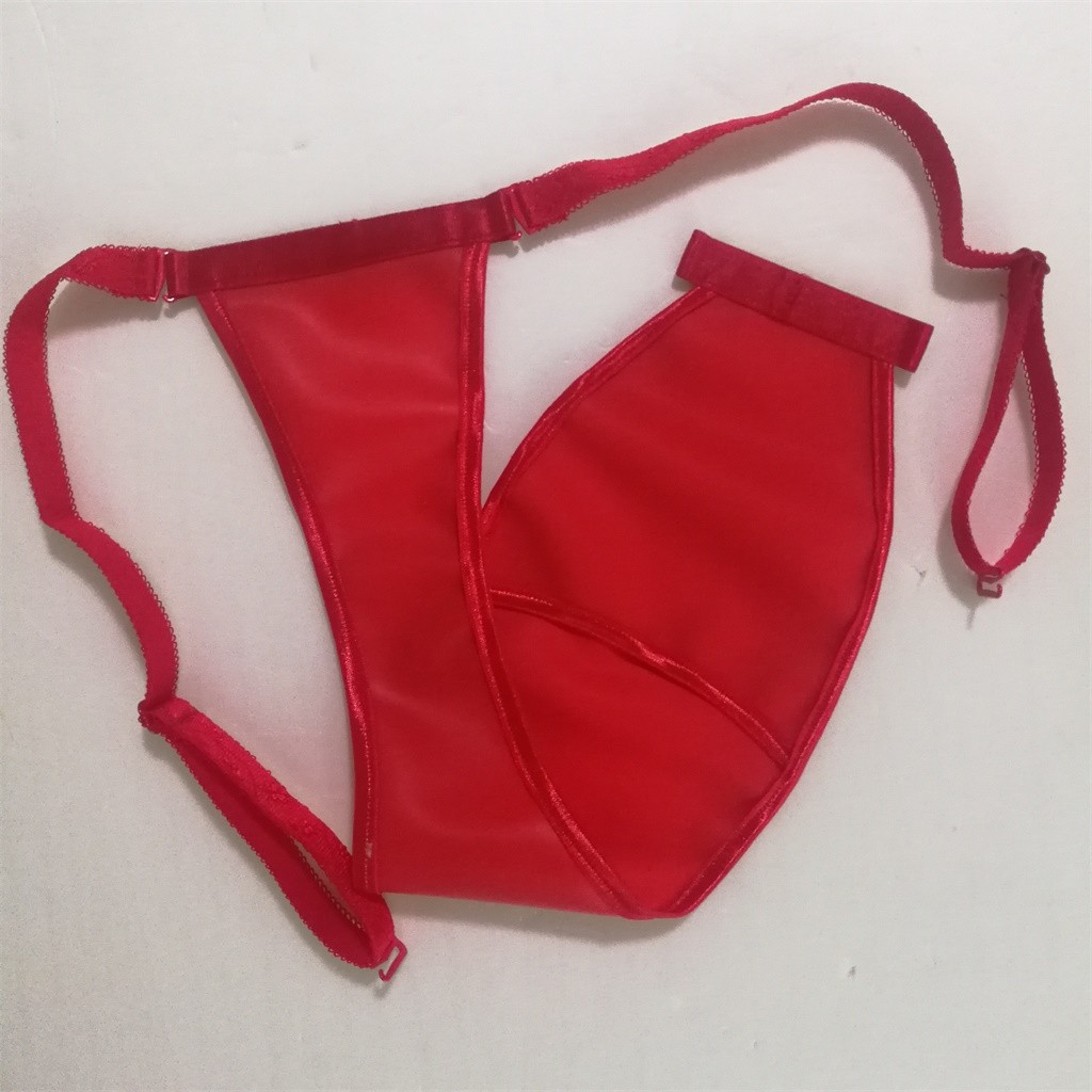 月经带加宽进口丝滑胶皮卫生带有插槽紧身夫妻情趣nan女成人通用t裤