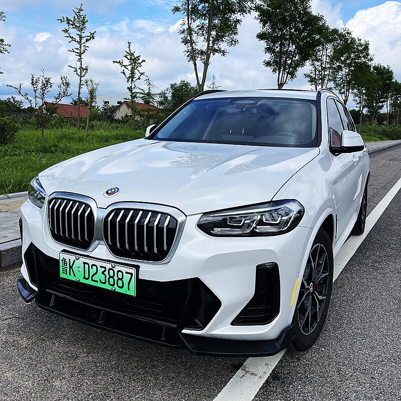 (三四代ix3)21-22宝马ix3黑化中网改装贴片无损安装黑武士前网黑化