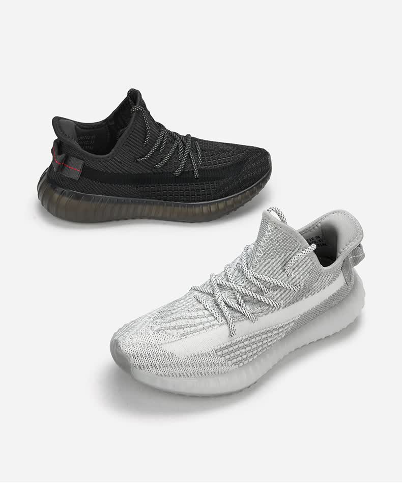 热风椰子鞋男2021年秋季新款男士时尚透气网面鞋纯色厚底休闲鞋男 01