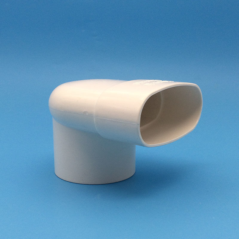 pvc排水75扁管椭圆管扁配件卫生间地漏移位弯头下水管件扁口排水75扁