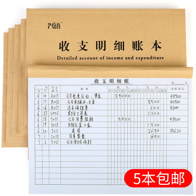 京选推荐收支明细账本记账本明细账台账现金日记每日