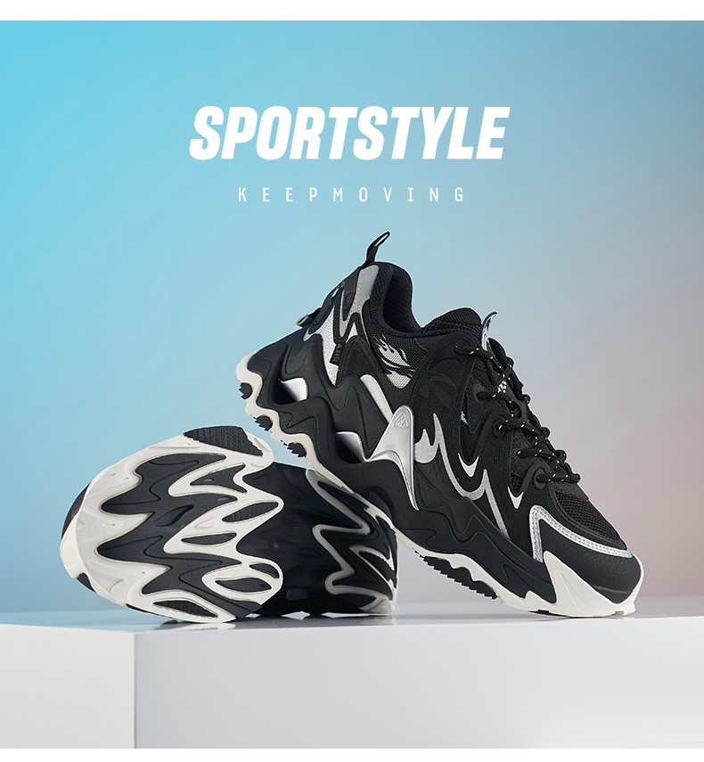 安踏炙热20潮鞋男鞋2021夏季运动休闲鞋男新品防水增高学生跑步鞋子男