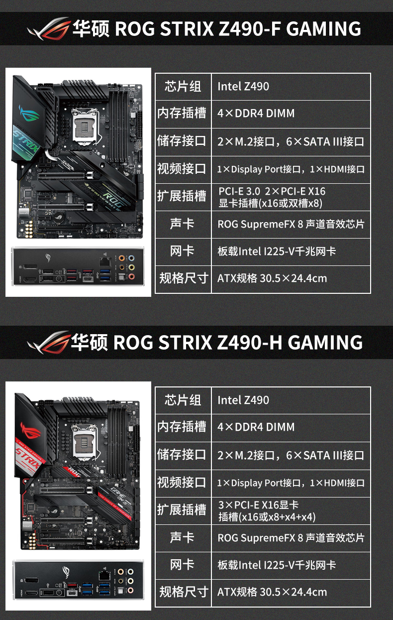 华硕玩家国度z490系列主板支持 cpu 11900k/11700k/10900k/10700k
