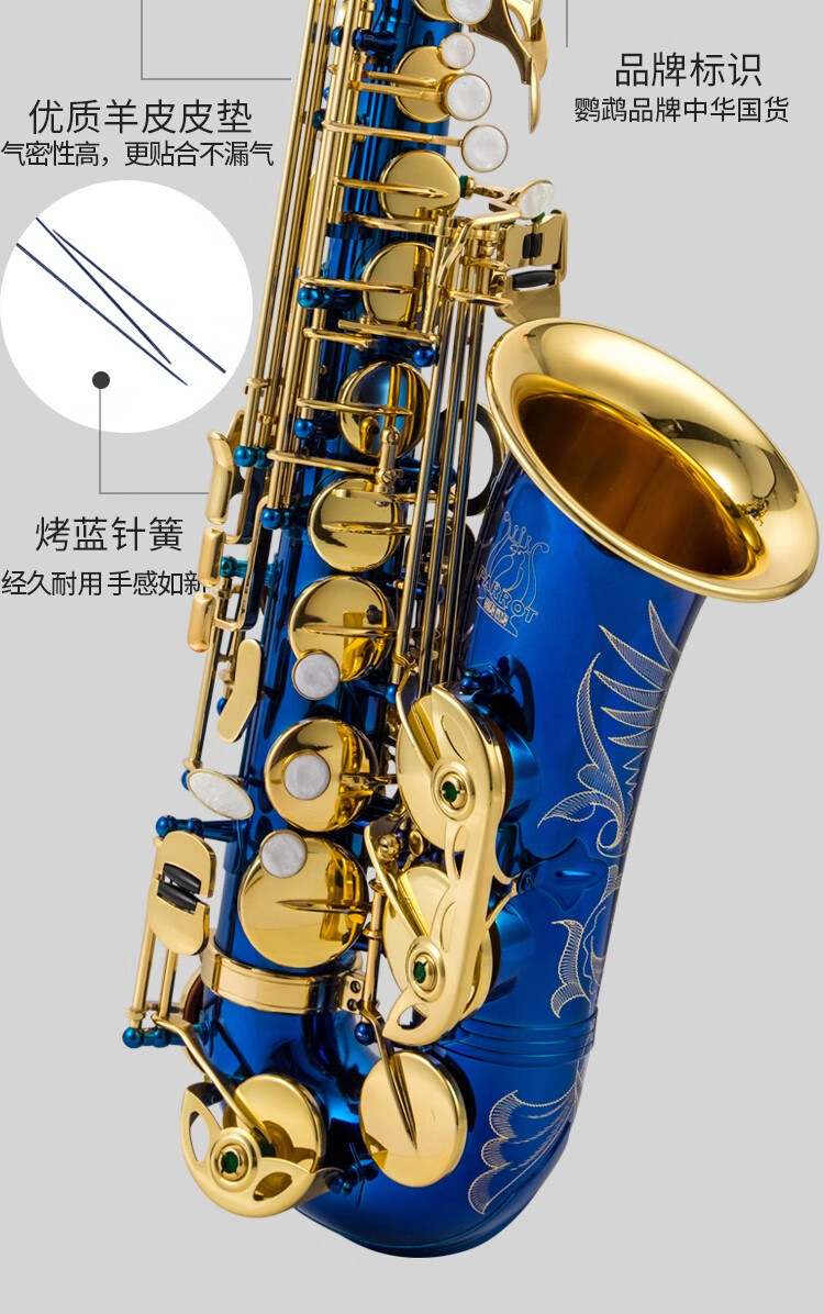 鹦鹉parrot中音萨克斯降e调高音降b调萨克斯风初学成人演奏考级 电泳