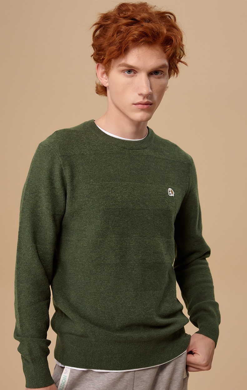 【phiz系列】哈吉斯hazzys 冬季羊毛衫男英伦都市针织abyzd09di21