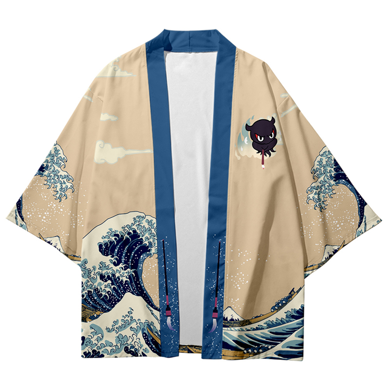 定制版日系羽织和风短袖t恤男女休闲衣服1短裤xs