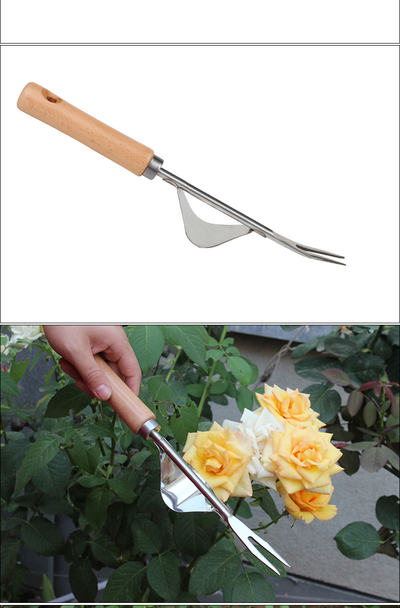 园艺除草工具拔草挖野菜神器种花家用农用种菜小铲子不锈钢起苗器