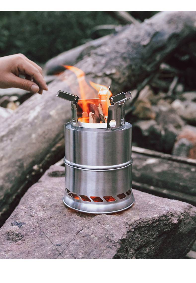 户外炉子便携式小火炉 户外露营炉具小型家用烧木柴便携式野外炉子