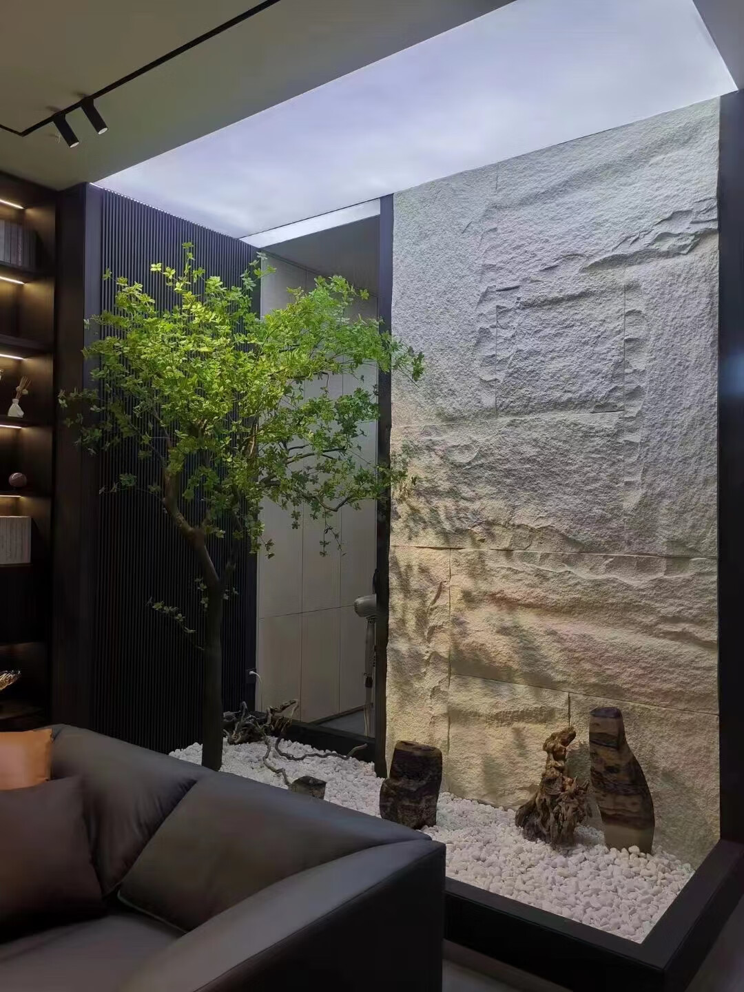 轻质pu石材仿真蘑菇石文化石自然面石皮室内外人造岩石电视背景墙 石