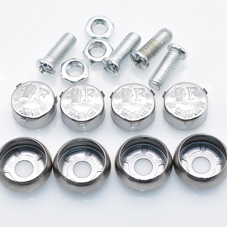 车牌螺钉 汽车牌照卡扣车牌子通用安装螺母防盗扣车牌框架螺帽山东省 