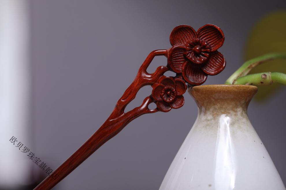 檀木梅花发簪【图片 价格 品牌 报价】-京东