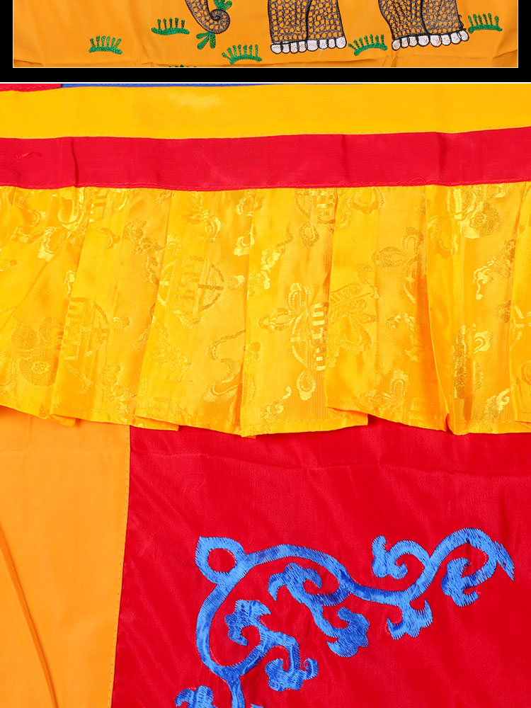 藏式门帘尼泊尔手工八吉祥绣花吉祥四瑞窗帘西藏名族风装饰品挂帘