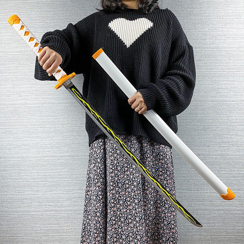 玩具忍者刀 鬼灭之刃日轮刀大号男儿童动漫cos周边表演一米剑玩具木