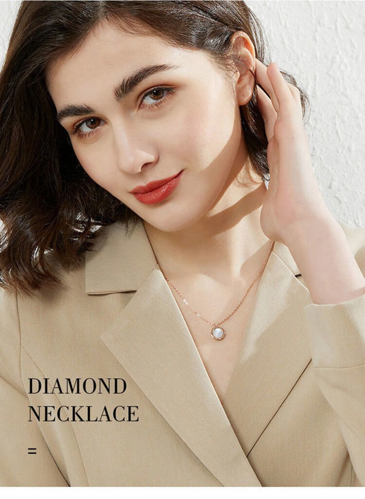 法蔻farcoko莫桑钻石吊坠项链女锁骨链珠宝首饰时尚饰品罗马数字生日