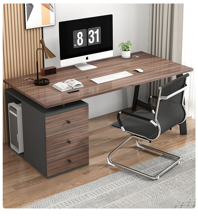 boyaman 2022年新款电脑桌台式家用简约现代办公桌椅组合学生卧室学习